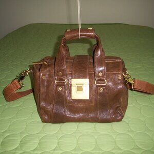 Tory Burch Brown Leather Satchel/Crossbody Bag